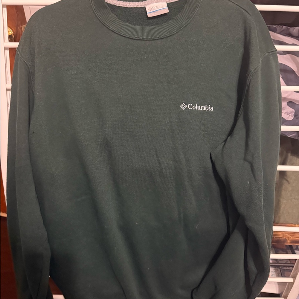 Columbia Forest Green Crewneck Sweatshirt with Small Logo